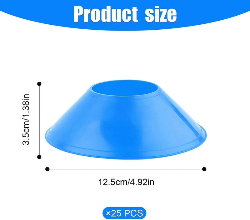 XIHIRCD 25pcs Soccer Cones for Sports Training, Mini Football Cones & Mesh Bag Flexible Agility Cones Premium Training Cones for Basketball Football Running Drills Sports Games Skating Kids - Image 2